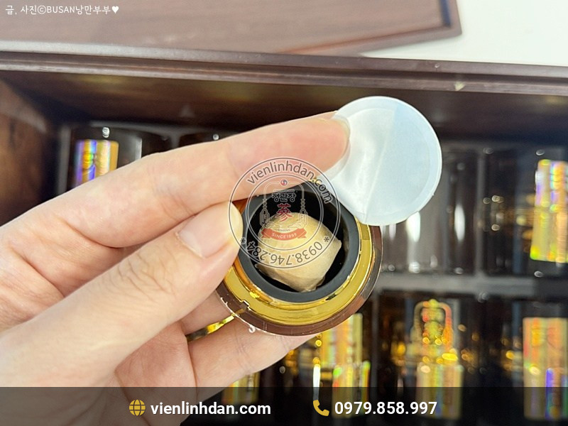 hộp viên thiên sâm linh đan kgc jung kwan jang bọc vàng